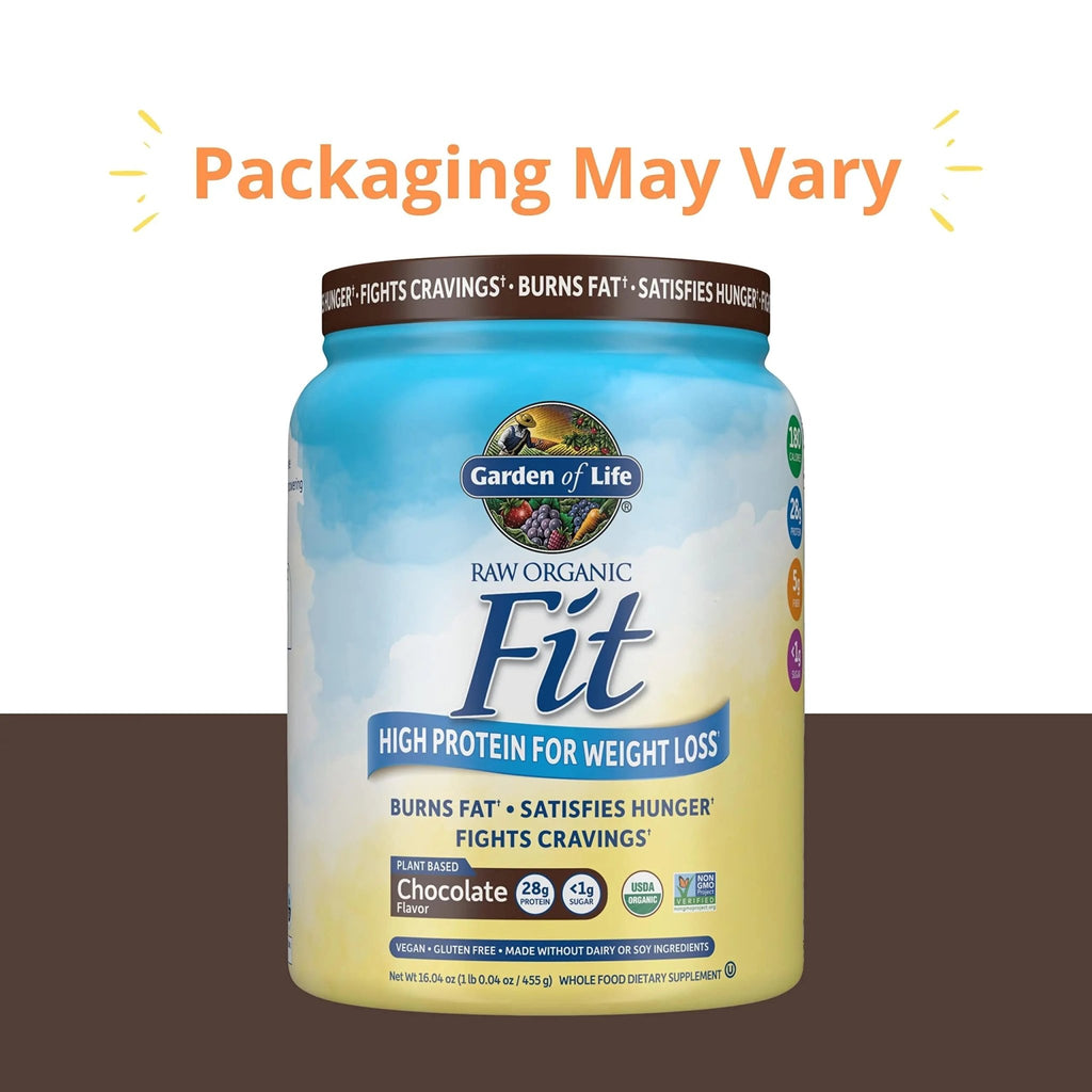 Garden of Life Raw Organic Fit Vegan Protein Powder Chocolate, 28g Plant Based Protein - TrustMedUSA