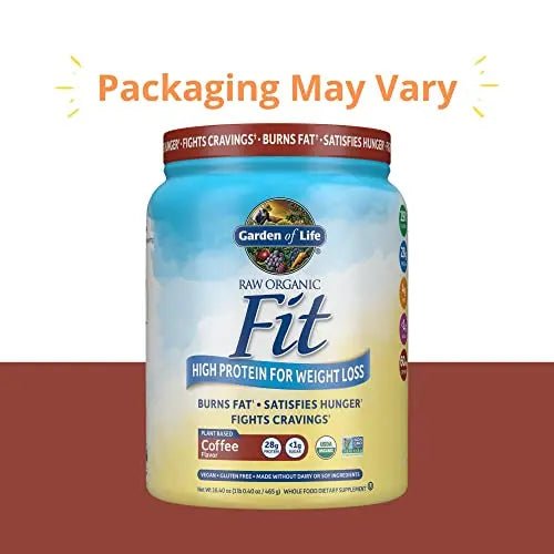 Garden of Life Raw Organic Fit Vegan Protein Powder Coffee, 28g Plant Based Protein - TrustMedUSA