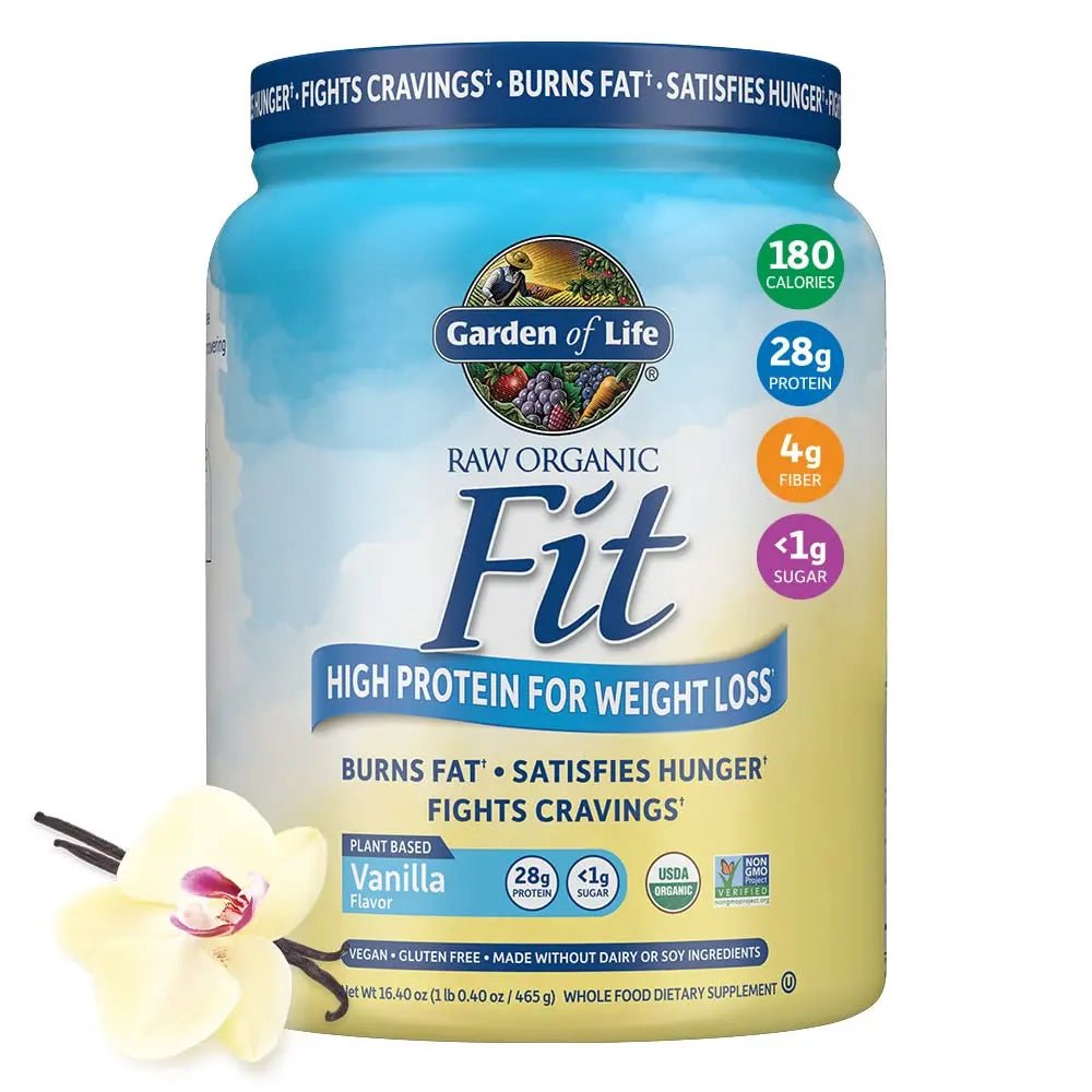 Garden of Life Raw Organic Fit Vegan Protein Powder Vanilla, 28g Plant Based Protein - TrustMedUSA