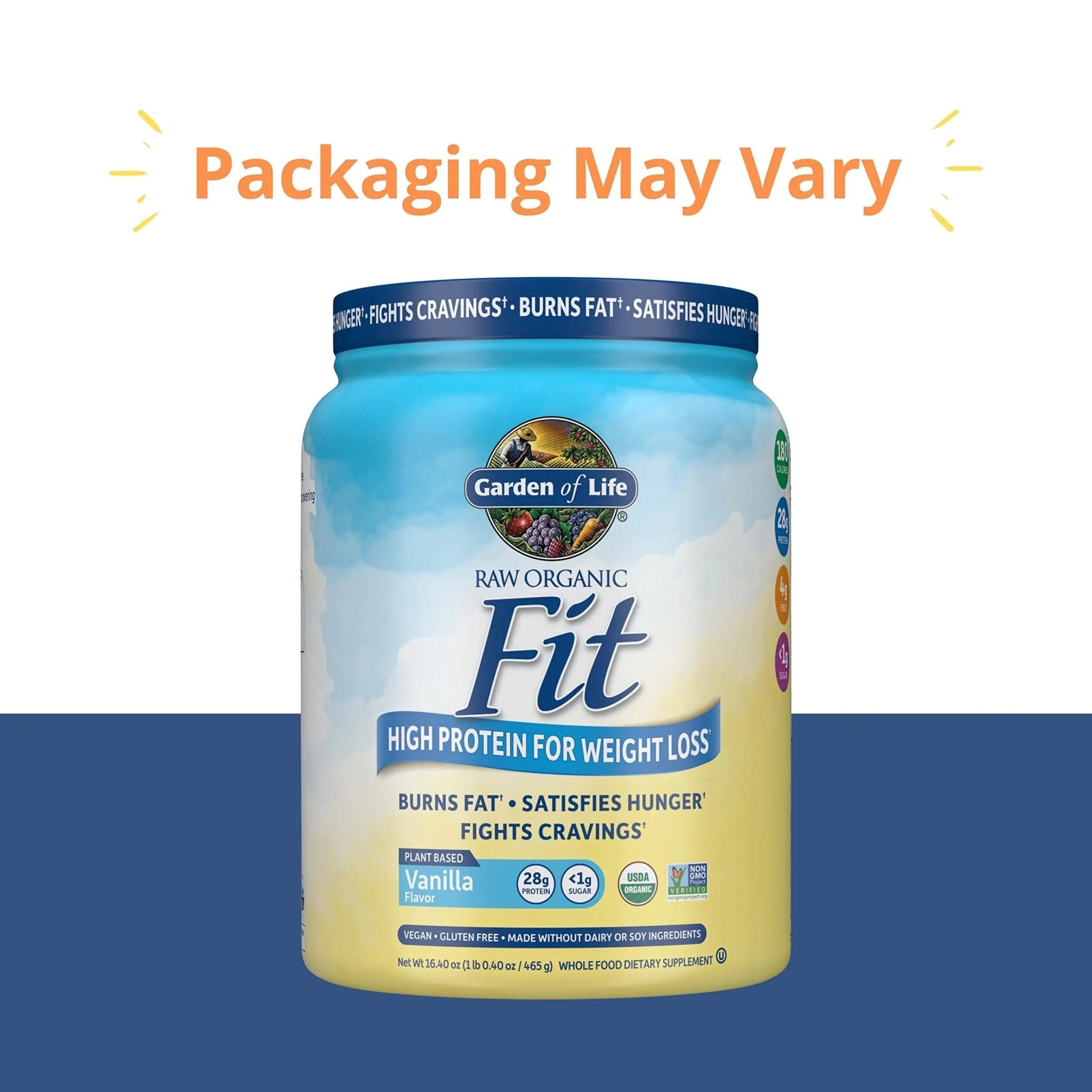 Garden of Life Raw Organic Fit Vegan Protein Powder Vanilla, 28g Plant Based Protein - TrustMedUSA