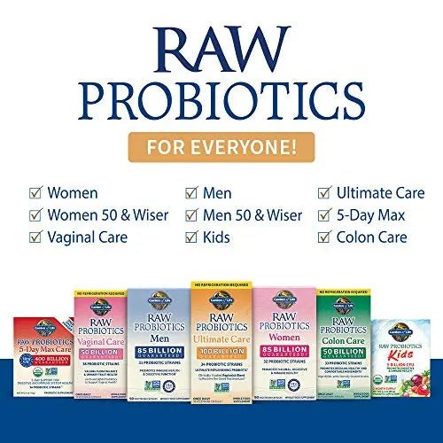 Garden of Life RAW Probiotics Colon Care Shelf Stable - 50 Billion CFU Guaranteed - TrustMedUSA