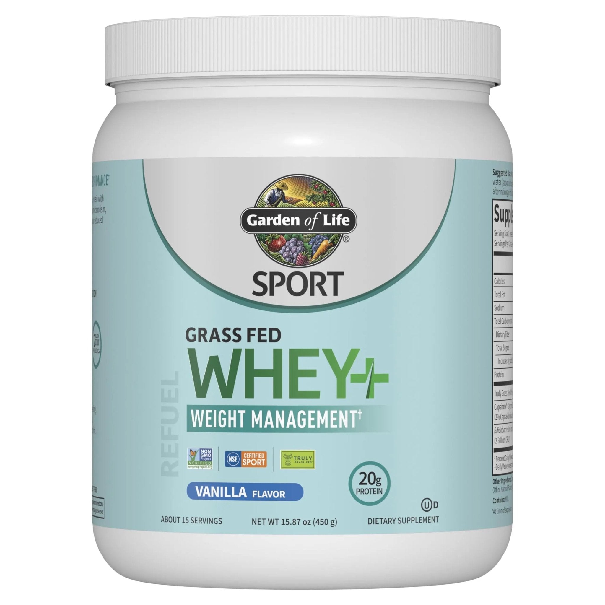 Garden of Life Sport Whey Plus Weight Management with Amino Energy - 20g of Grass - TrustMedUSA