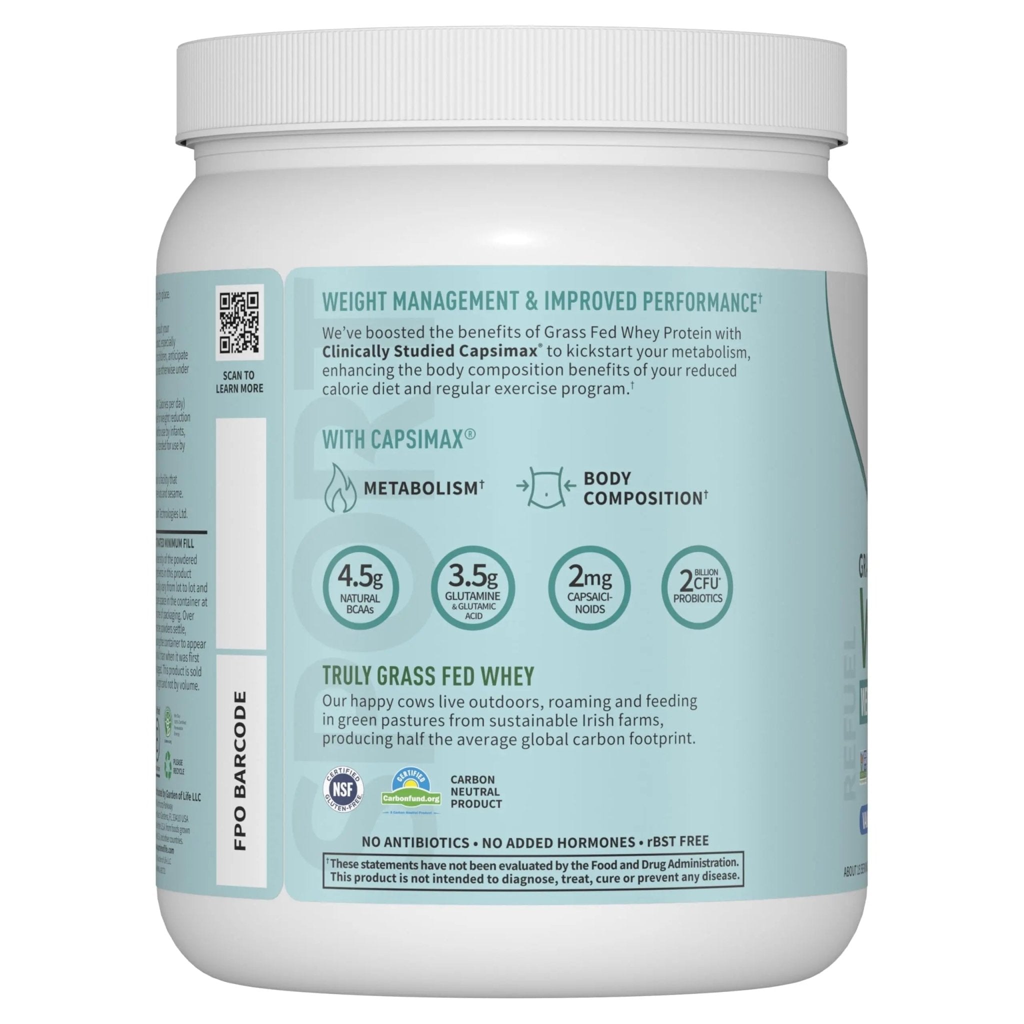 Garden of Life Sport Whey Plus Weight Management with Amino Energy - 20g of Grass - TrustMedUSA