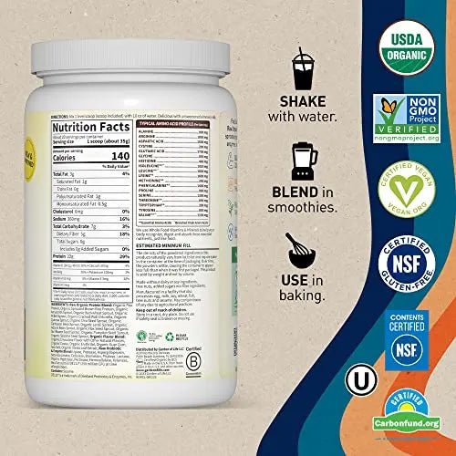 Garden of Life Vegan Protein Powder - 22g Raw Plant Protein, BCAAs, Probiotics - TrustMedUSA
