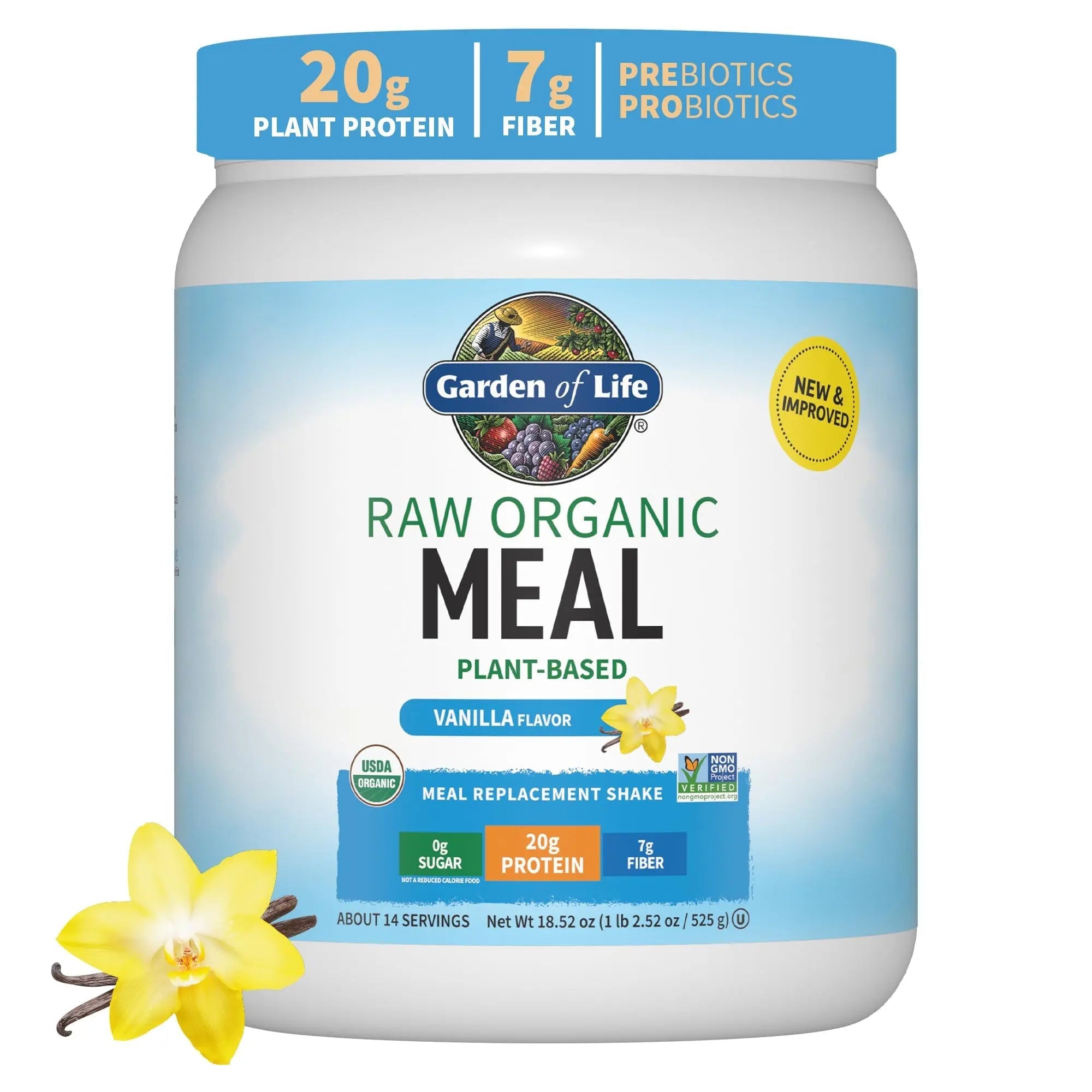 Garden of Life Vegan Protein Powder - Raw Organic Meal Replacement - TrustMedUSA