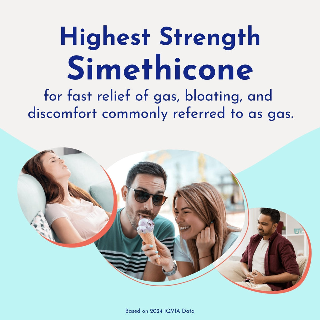 Gas-X Ultimate Strength Gas Relief Softgels with Simethicone 500 mg, Fast Bloating Relief, Anti-Gas, OTC Stomach & Intestinal Gas, Easy to Swallow, 20 Count - Maple Wellness Supplements