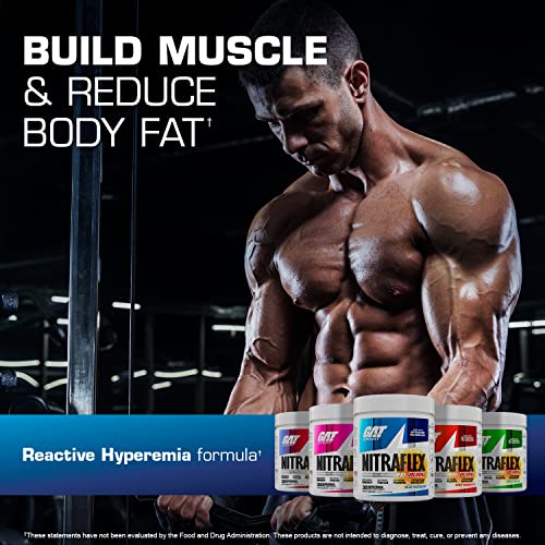 GAT SPORT NITRAFLEX Burn, Pre Workout Thermogenic Powder, Apple Melon, 30 Servings - TrustMedUSA