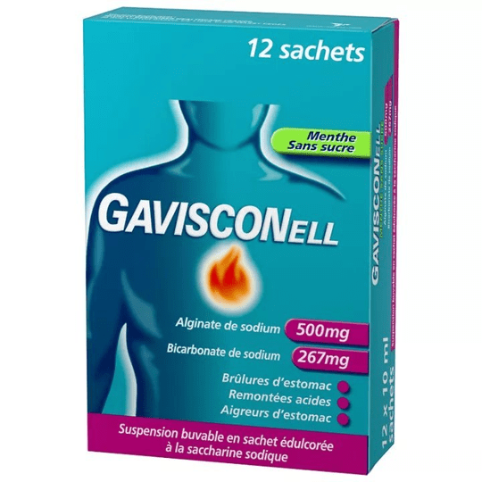 Gavisconell Sugar-Free Mint 12 sachets 10 ml - TrustMedUSA