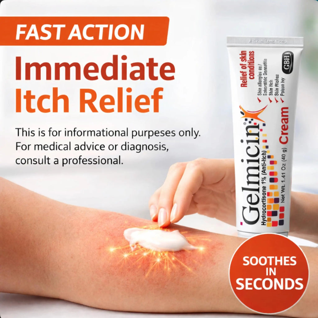 Gelmicin Cream 40g Skin Allergies, Skin Itch, Skin Rashes, Poison Ivy Relief- Contains 1.41 oz - TrustMedUSA