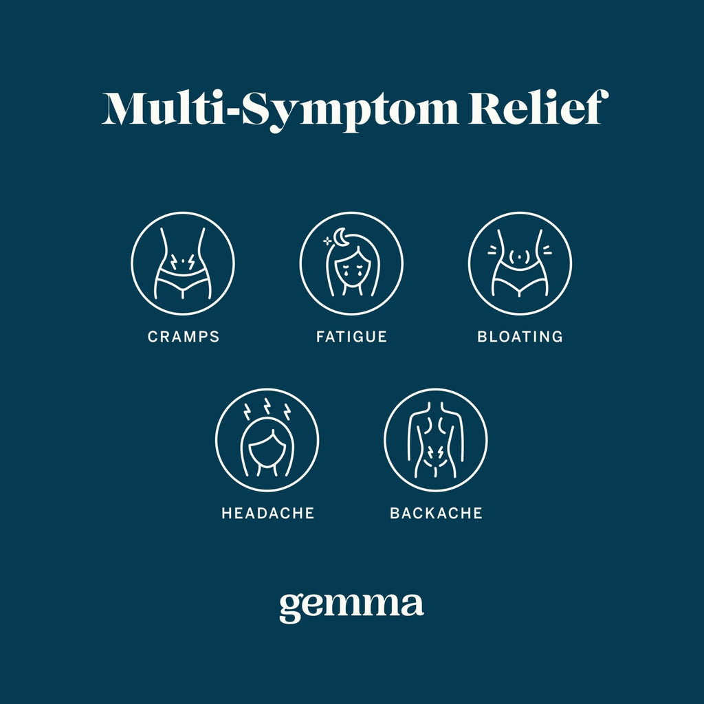 Gemma Cut The Cramp - Fast Menstrual Cramp & Period Pain Relief - Multi-Symptom Formula Treats Menstrual Cramps, Fatigue, Bloating, Headache in 15 Minutes - TrustMedUSA
