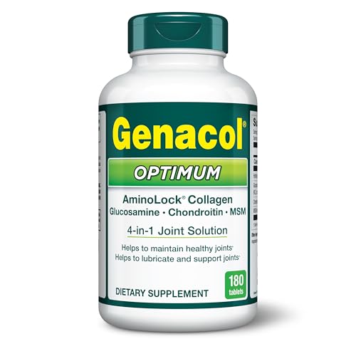 Genacol Optimum – Glucosamine, Chondroitin, MSM & Ultra-Hydrolyzed Collagen, Joint Support Tablets, 180 Count (60-Day Supply) - TrustMedUSA