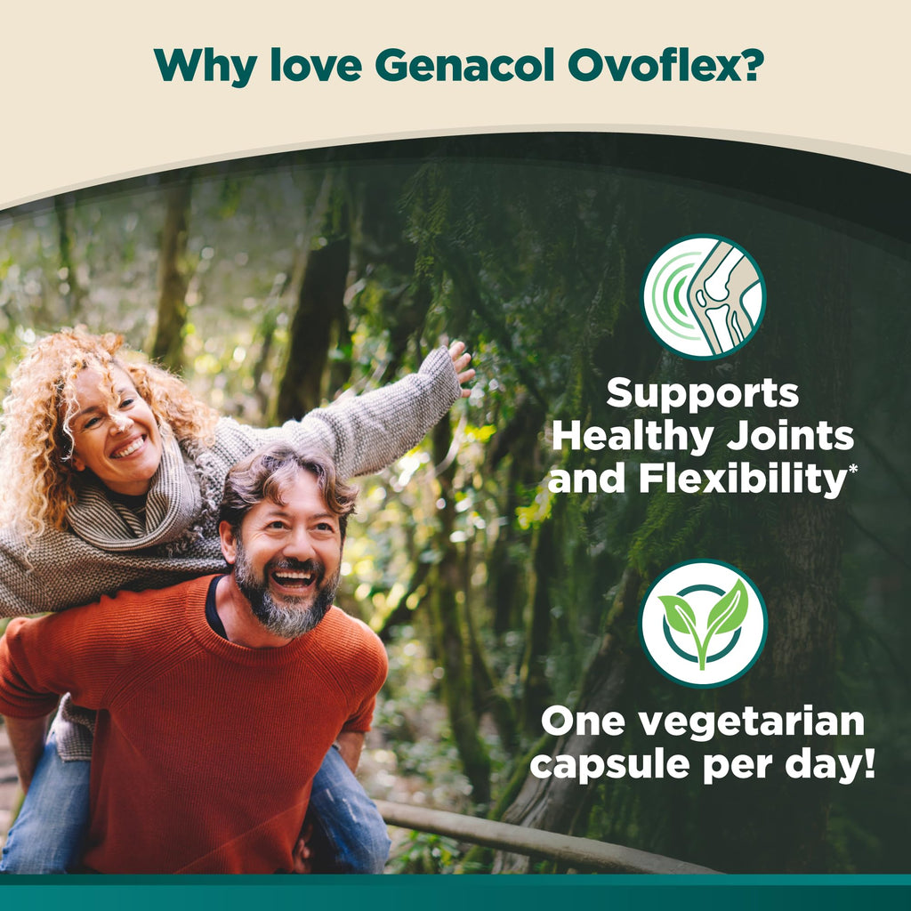 Genacol Ovoflex – Natural Eggshell Membrane Supplement, Support Healthy Joints & Flexibility, Vegetarian Solution for Joint Care, Results in 7 Days, Value Pack, 60 Capsules (60-Day Supply) - TrustMedUSA