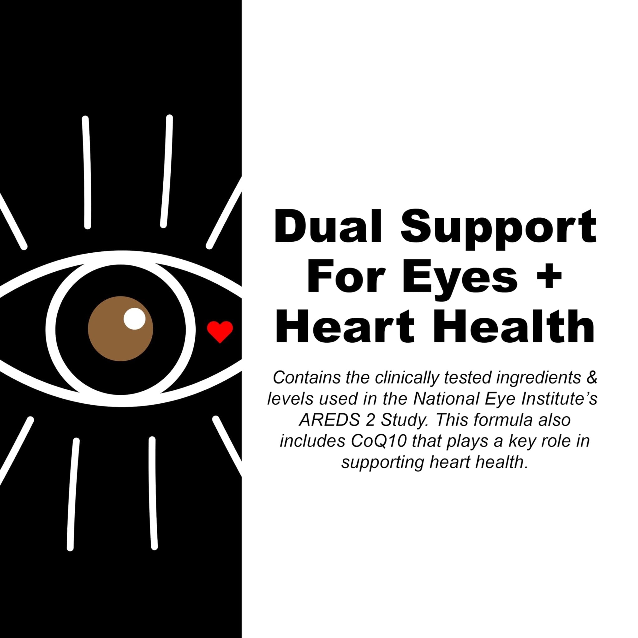 Generic4ME AREDS 2 SoftGels, 100 mg CoQ10 for Heart Health, 500 mg Vitamin C, 400 IU Vitamin E, 10 mg Lutein, 2 mg Zeaxanthin, 80 mg Zinc, 2 mg Copper - Supports Eye Health - 100 Mini SoftGels - TrustMedUSA