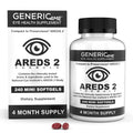 Generic4ME AREDS 2 SoftGels, 500 mg Vitamin C, 400 IU Vitamin E, 10 mg Lutein, 2 mg Zeaxanthin, 80 mg Zinc, 2 mg Copper - Supports Eye Health - 240 Mini SoftGels (Four Month Supply) - TrustMedUSA