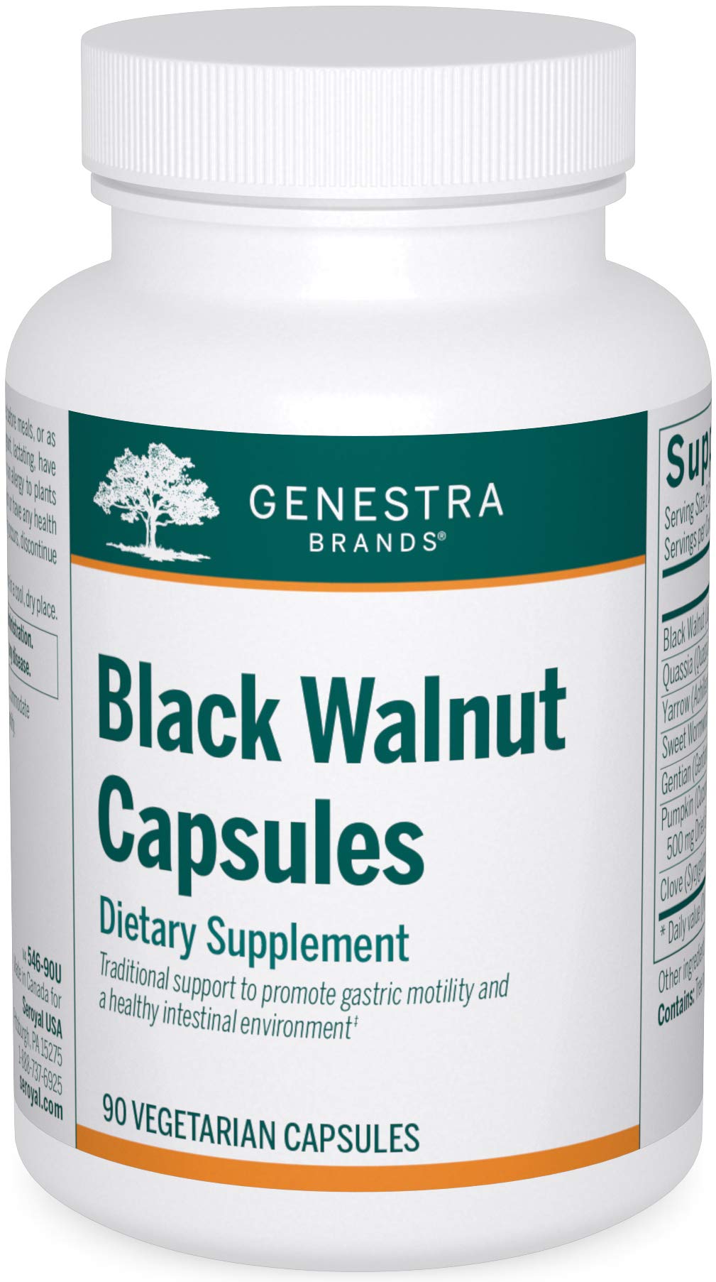 Genestra Brands Black Walnut Capsules | Herbal Formula to Support Digestive Health | 90 Capsules - TrustMedUSA