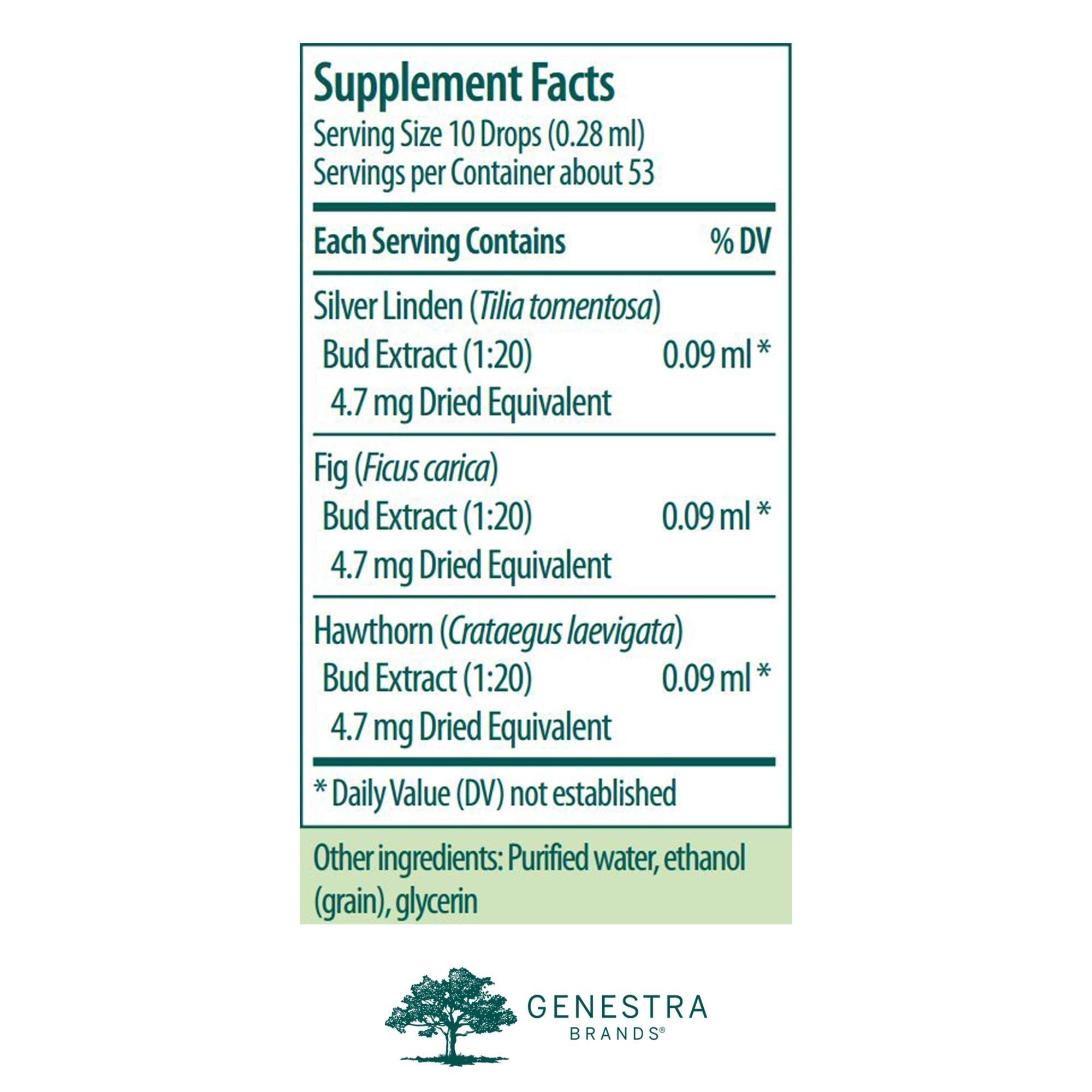 Genestra Brands Calm-gen | Silver Linden, Fig, and Hawthorn Herbal Supplement | 0.5 fl. oz. - TrustMedUSA