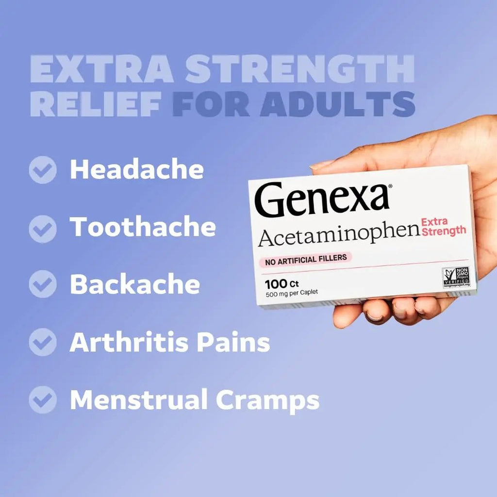 Genexa Kids & Adults Clean Acetaminophen Combo | Family Pain & Fever Bundle | Dye Free, 0% Artificial Additives | Vegan & Non-GMO | Medicine Made Clean | Ages 2-11, 12+ (2 Pack) - TrustMedUSA