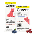 Genexa Kids' Clean Pain & Fever Acetaminophen Bundle | Relieves Fever & Minor Aches and Pain | Dye Free, 0% Artificial Additives | Chewable Tablets & Liquid Oral Suspension for Children Aged 2-11 - TrustMedUSA