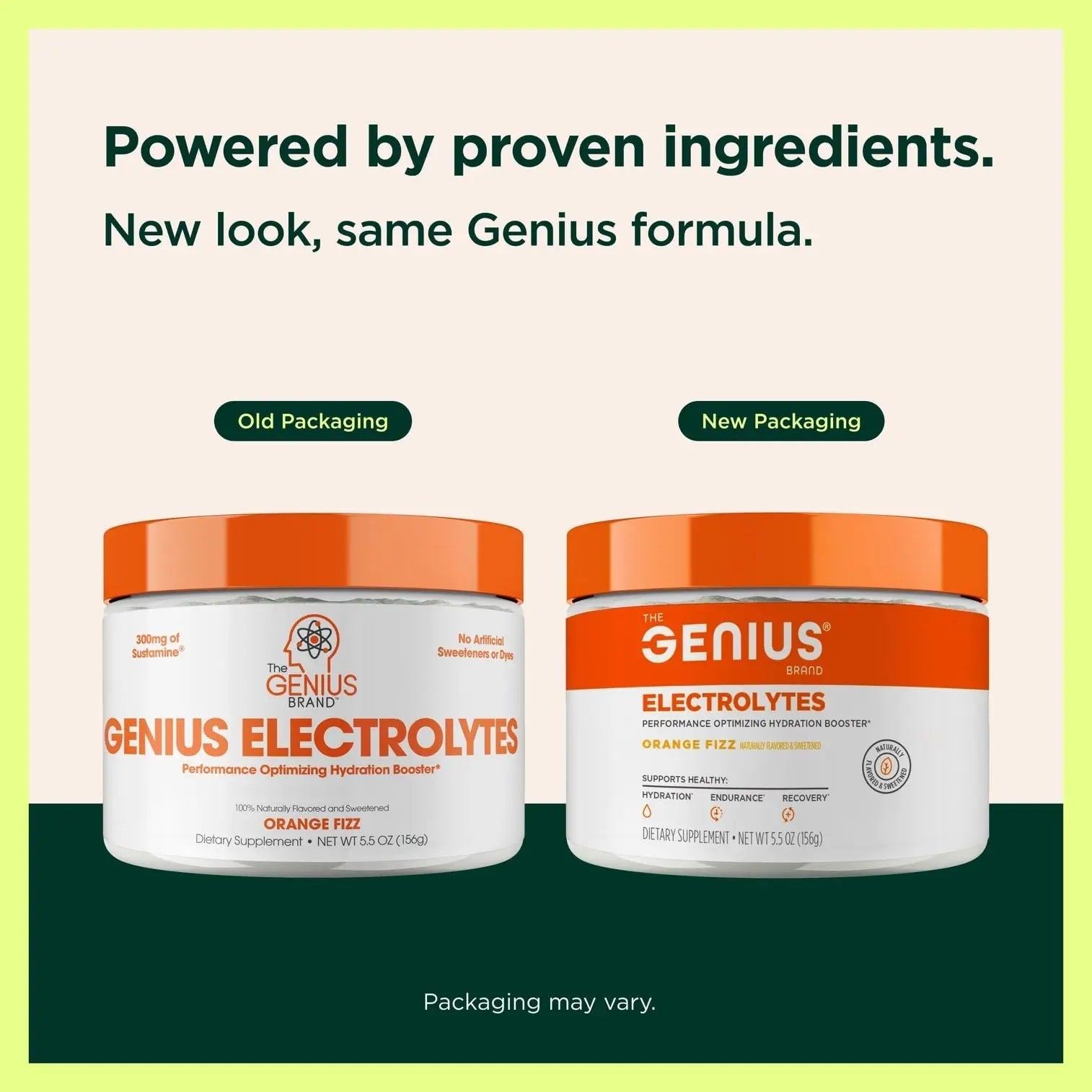 Genius Electrolytes Powder Drink Mix, Orange Fizz, 30 Servings - Natural Hydration Booster & Endurance Supplement with Potassium, Magnesium & Zinc - Sugar Free & No Artificial Sweeteners or Dyes - TrustMedUSA