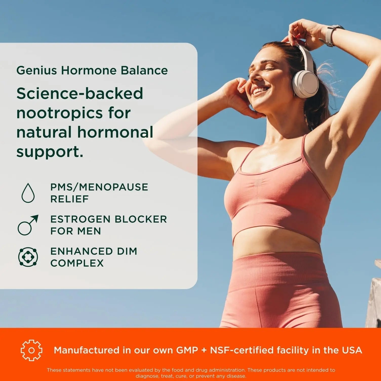 Genius Estrogen Balance, Dim Supplement - Blocker for Men & Women - Hormones, Hormonal Acne & Menopause - Aromatase Inhibitor with Grape Seed Extract & BioPerine - 30 Capsules - TrustMedUSA