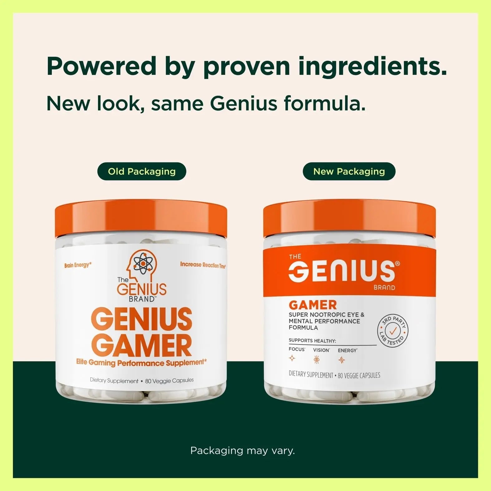 Genius Gamer, Gaming Focus Supplement, 80 Pills - Elite Nootropic Performance Booster - Boost Brain & Mental Clarity, Reaction Time & Concentration - Blue Light Support with Lutemax - TrustMedUSA