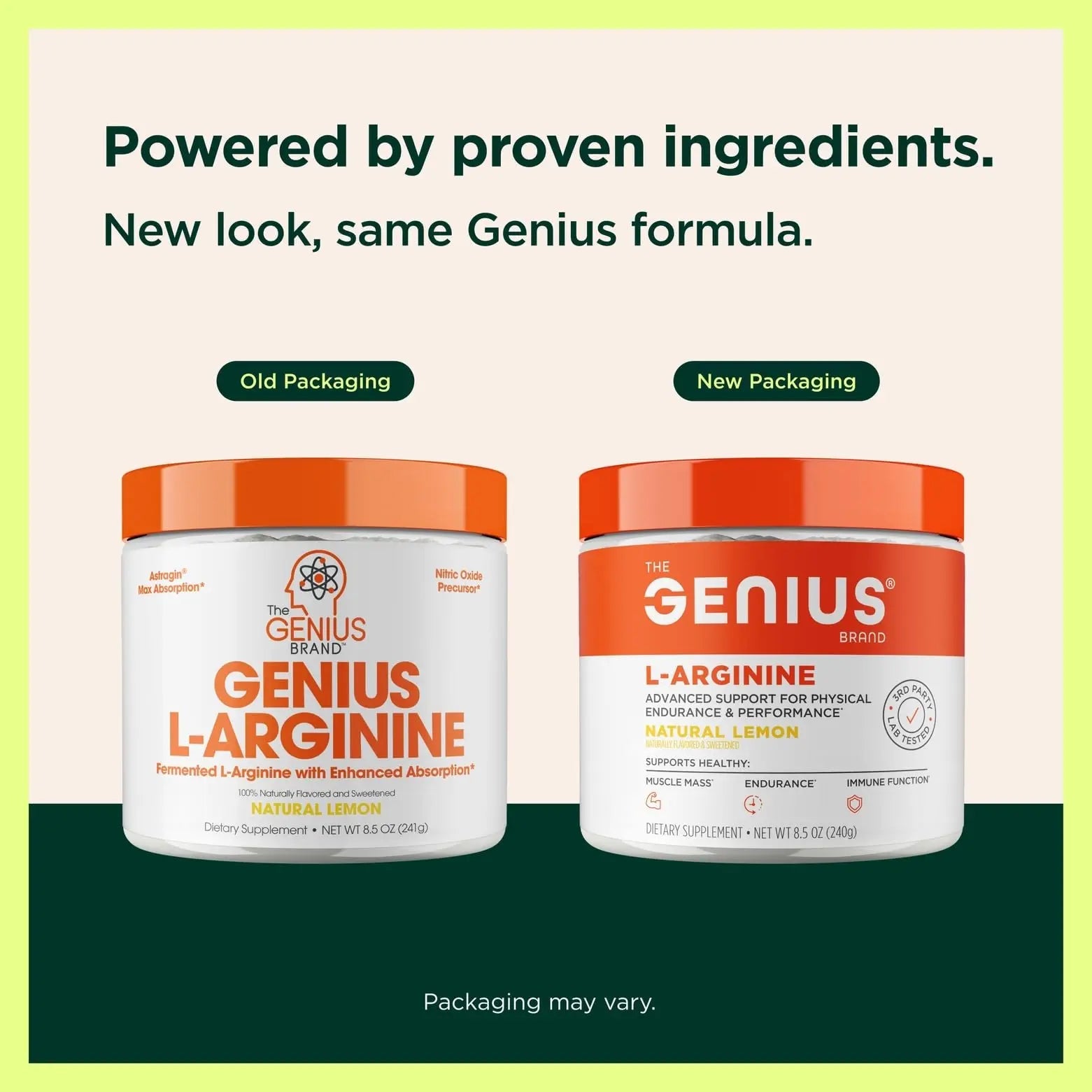 Genius L-Arginine Nitric Oxide Powder - Fermented L- Arginine Nutritional Supplements & Nitric Oxide Booster - Pre Workout, Natural Muscle Builder - 30 Servings, Lemon - TrustMedUSA
