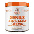 Genius Lion's Mane Soft Chews Supplement – Nootropic Mushroom for Focus, Clarity, Memory, Energy, Brain Health Support – Salted Caramel Flavor - TrustMedUSA