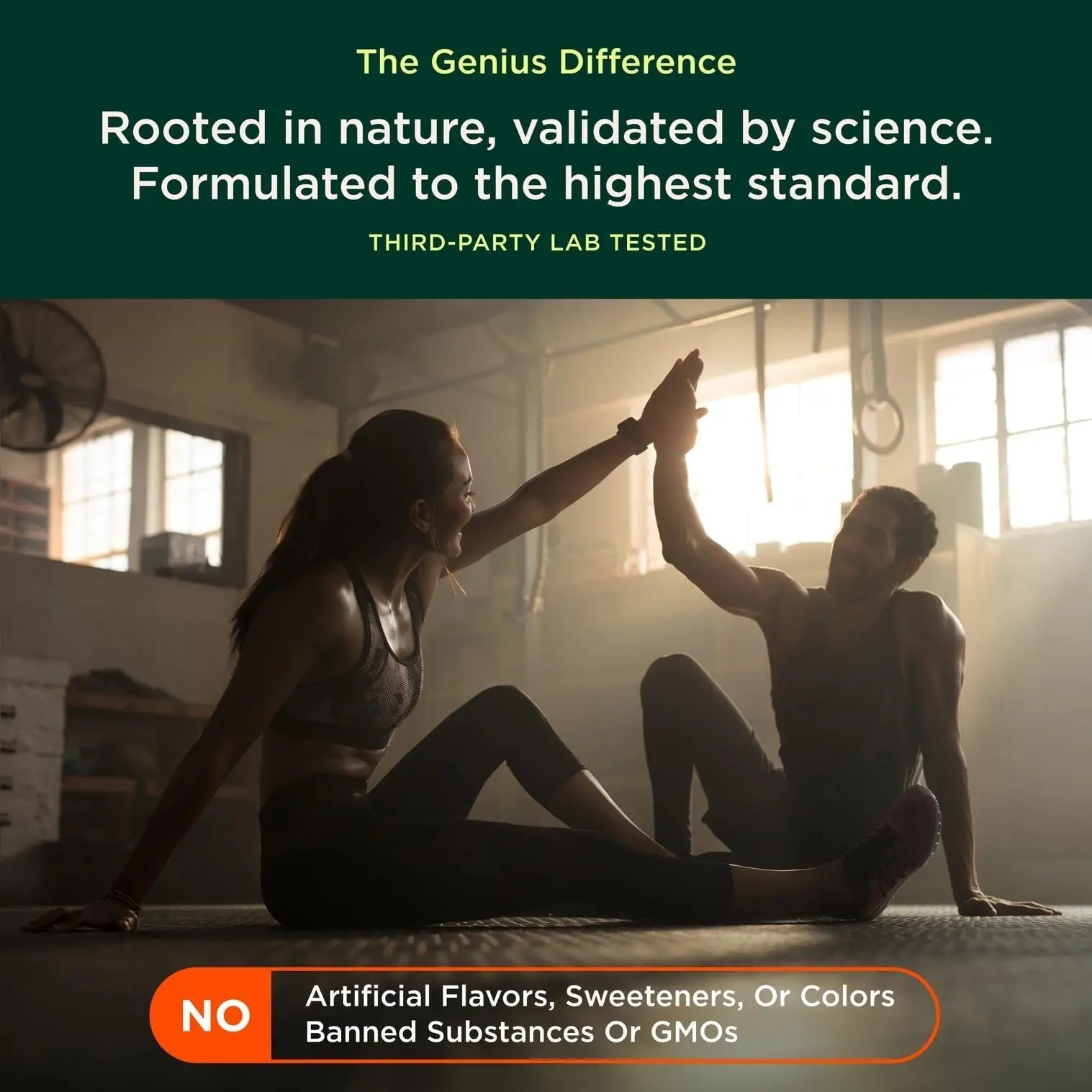 Genius Micronized Creatine Monohydrate Powder, Post Workout Supplement, Green Apple - 100% Naturally Flavored & Sweetened - Supports Muscle Building, Cellular Energy & Cognitive Function – 195g - TrustMedUSA