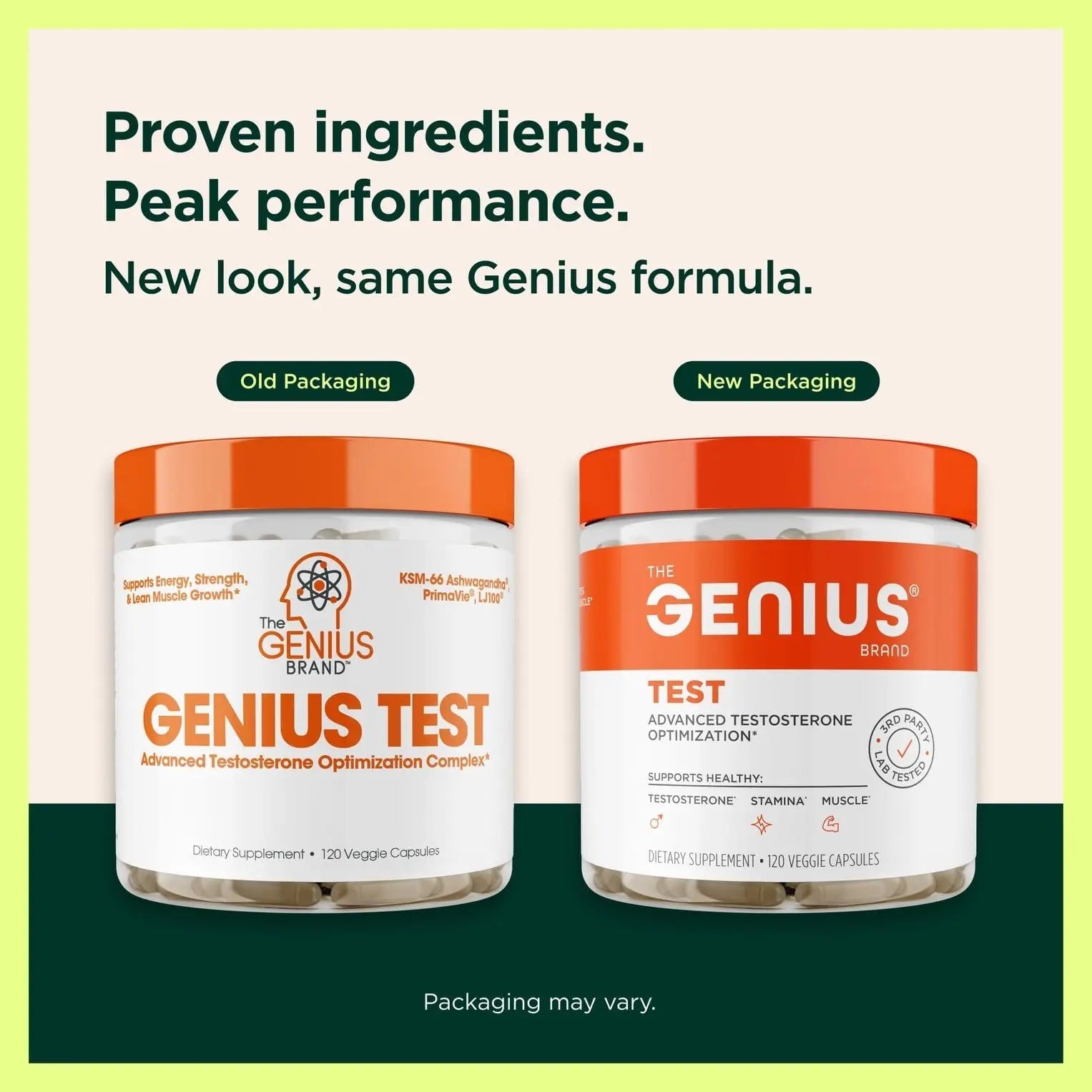 Genius Test, Advanced Testosterone Booster for Men - Natural Stamina, Endurance, Energy & Strength Enhancing Supplement - Lean Muscle Builder, Brain & Libido Support Male Supplements, 120 Veggie Pills - TrustMedUSA