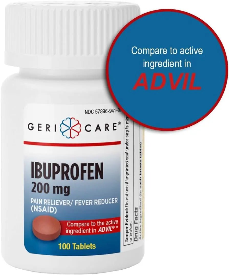 Geri Care IBUPROFEN Pain Relief Tablets (100 Count) - TrustMedUSA