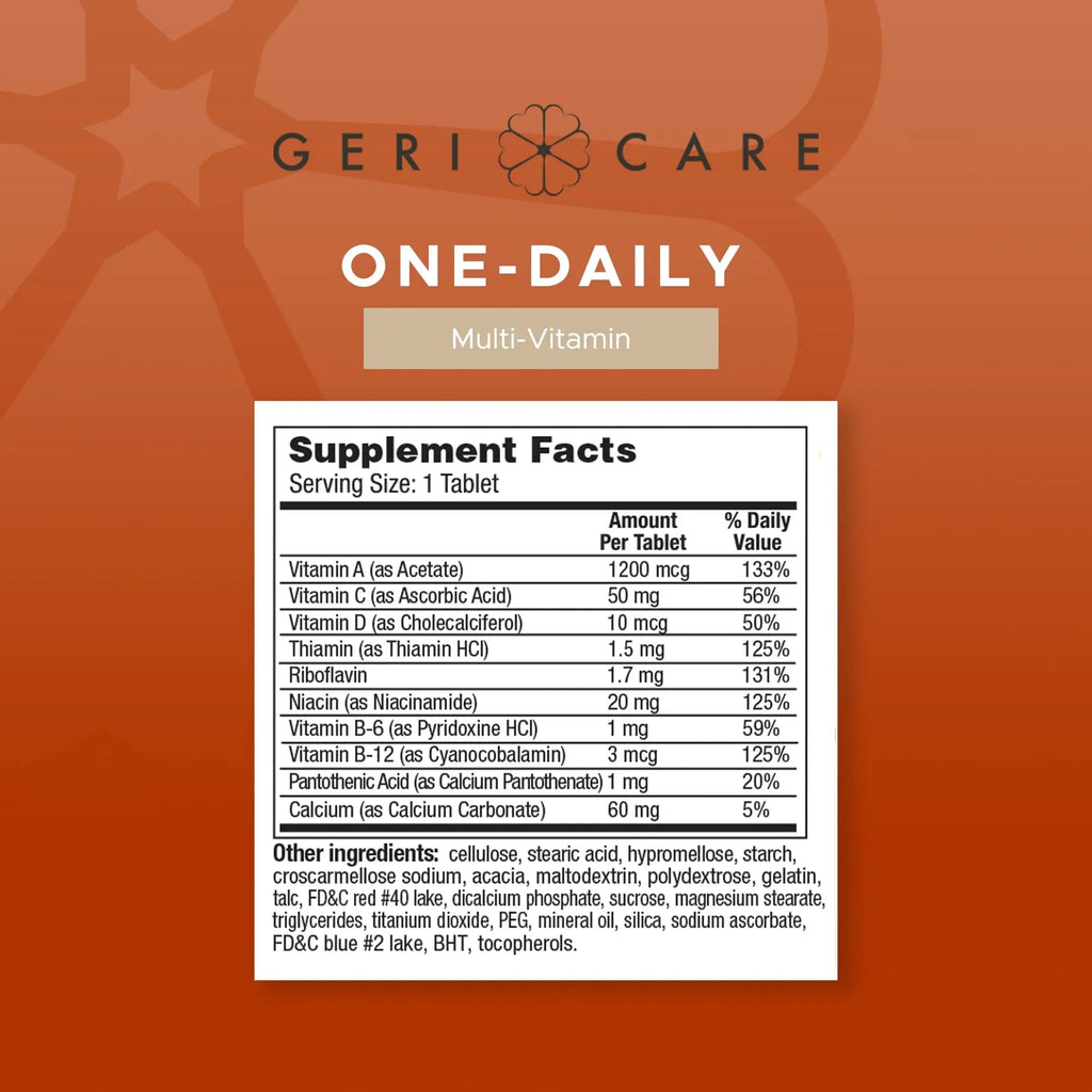 GeriCare One-Daily Multi-Vitamin & One-Daily Multi-Vitamin + Minerals Bundle – Complete Daily Nutritional Support with Essential Minerals for Energy - TrustMedUSA
