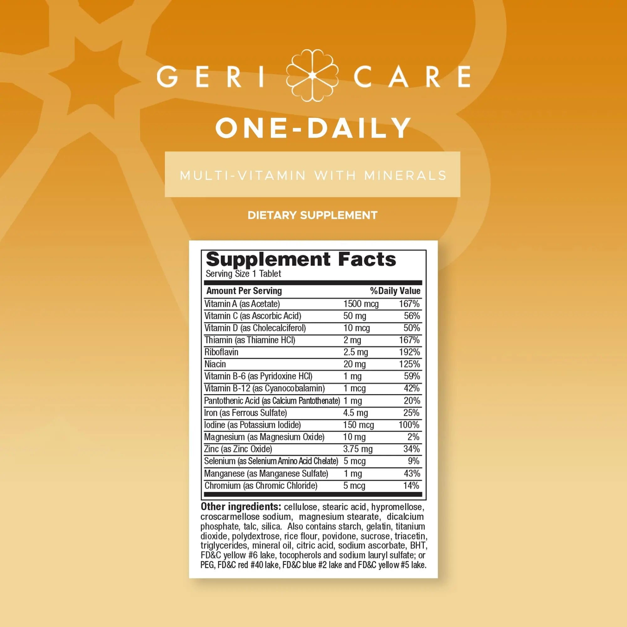 GeriCare One-Daily Multi-Vitamin & One-Daily Multi-Vitamin + Minerals Bundle – Complete Daily Nutritional Support with Essential Minerals for Energy - TrustMedUSA