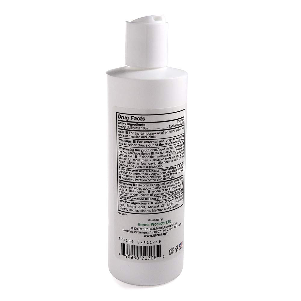 Germa Liniment Udder Plus. Natural Topical Analgesic Ointment. Relief for Pain and Aches in Joints and Back. With Chile Extract. 6 oz - TrustMedUSA