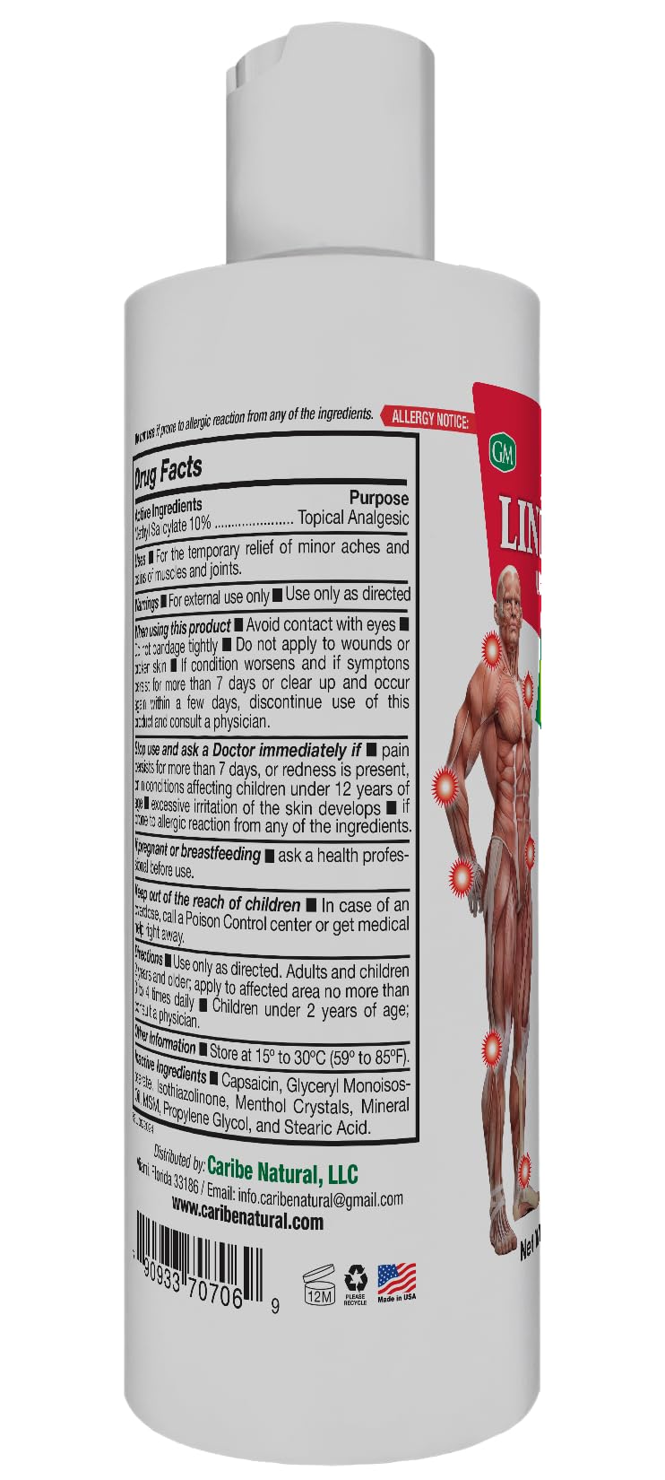 Germa Liniment Udder Plus. Natural Topical Analgesic Ointment. Relief for Pain and Aches in Joints and Back. With Chile Extract. 6 oz. Pack of 3 - TrustMedUSA