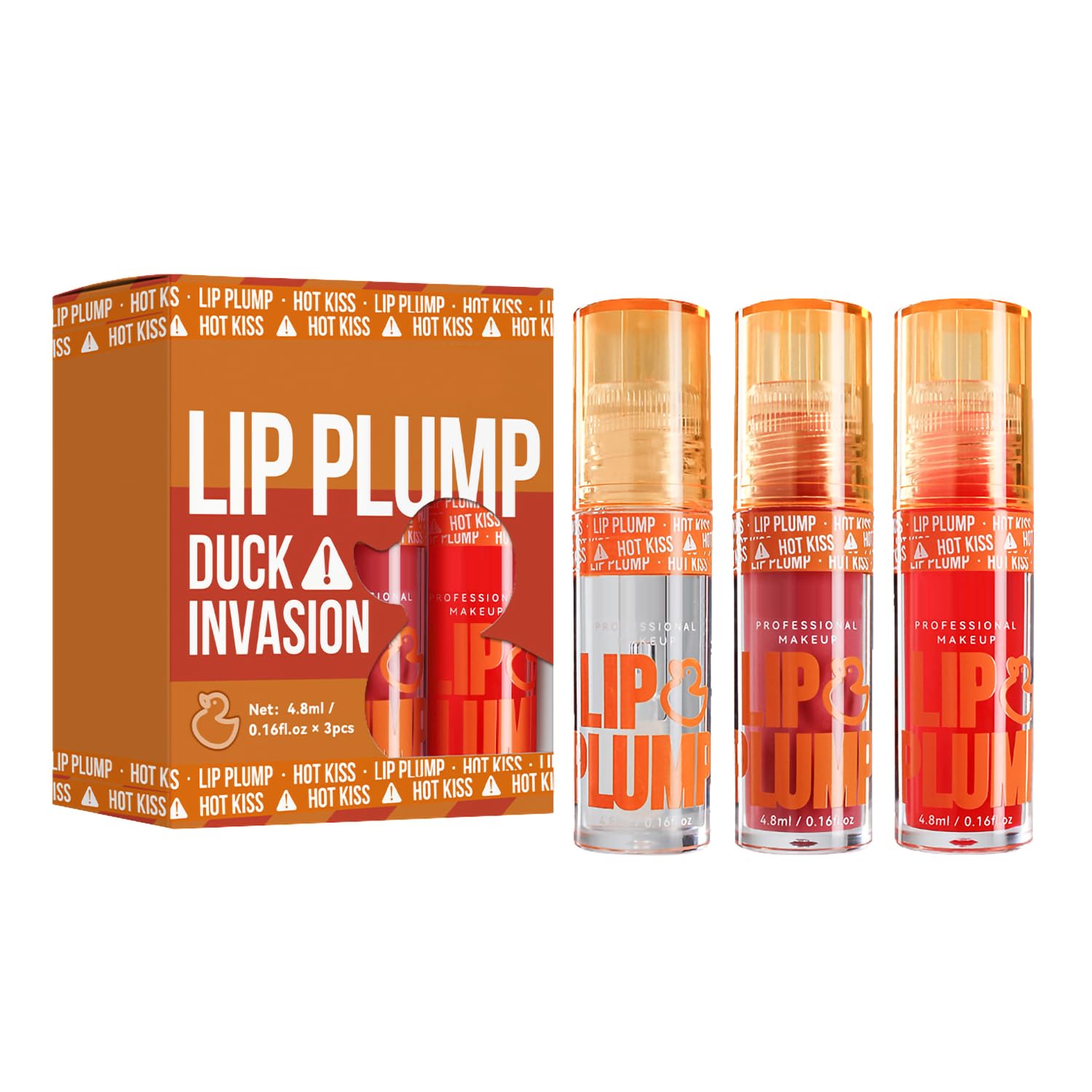 GHFCZOO 3 Colors Duck Lip Plumper Gloss, Hydrating Glitter Shine Primer Lip Tint, Non-Sticky Korean Plumping Lip Oil, Moisturizing Tinted Lip Balm for Sexy, Glossy Lips (Set A, 3pcs/set) - TrustMedUSA