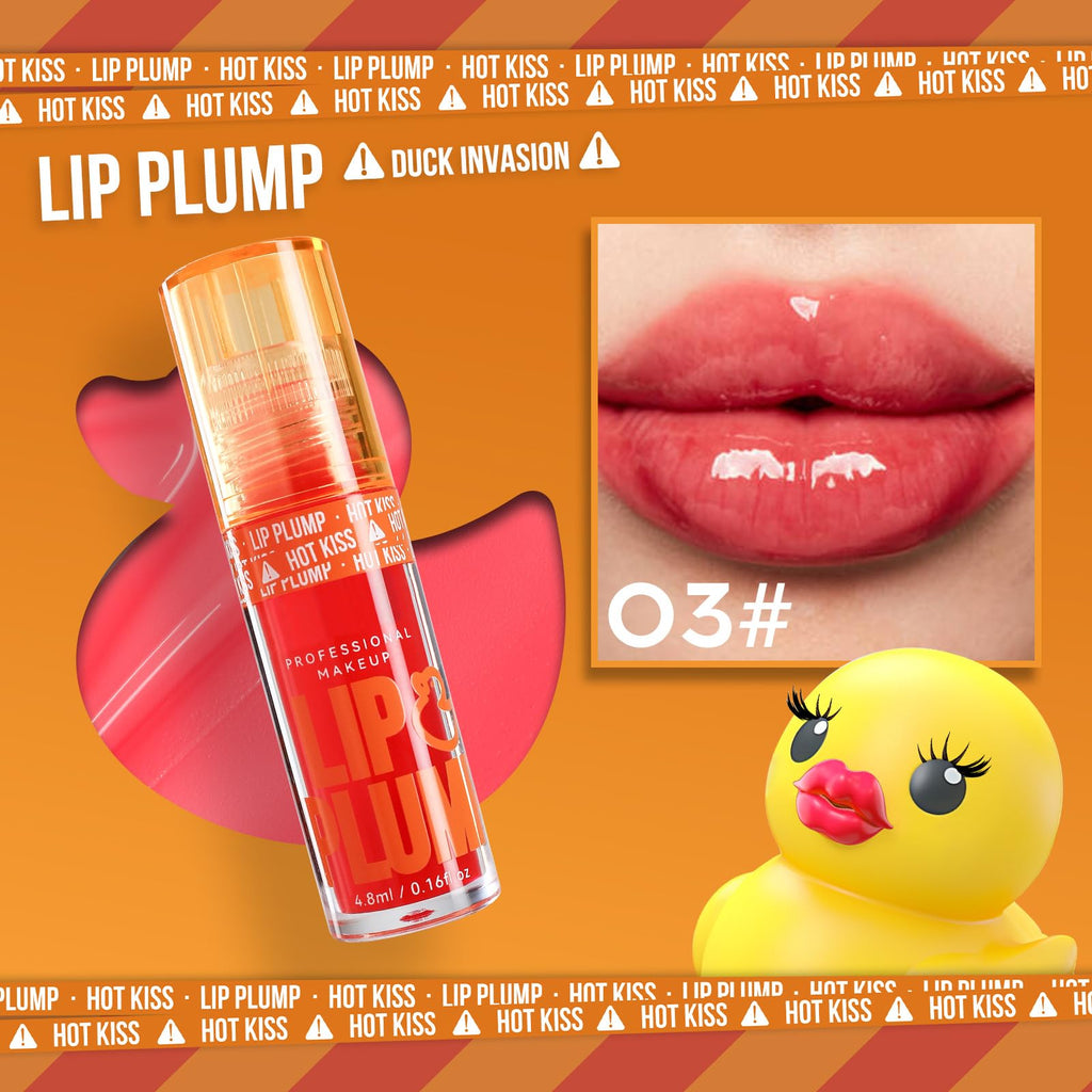 GHFCZOO 3 Colors Duck Lip Plumper Gloss, Hydrating Glitter Shine Primer Lip Tint, Non-Sticky Korean Plumping Lip Oil, Moisturizing Tinted Lip Balm for Sexy, Glossy Lips (Set A, 3pcs/set) - TrustMedUSA