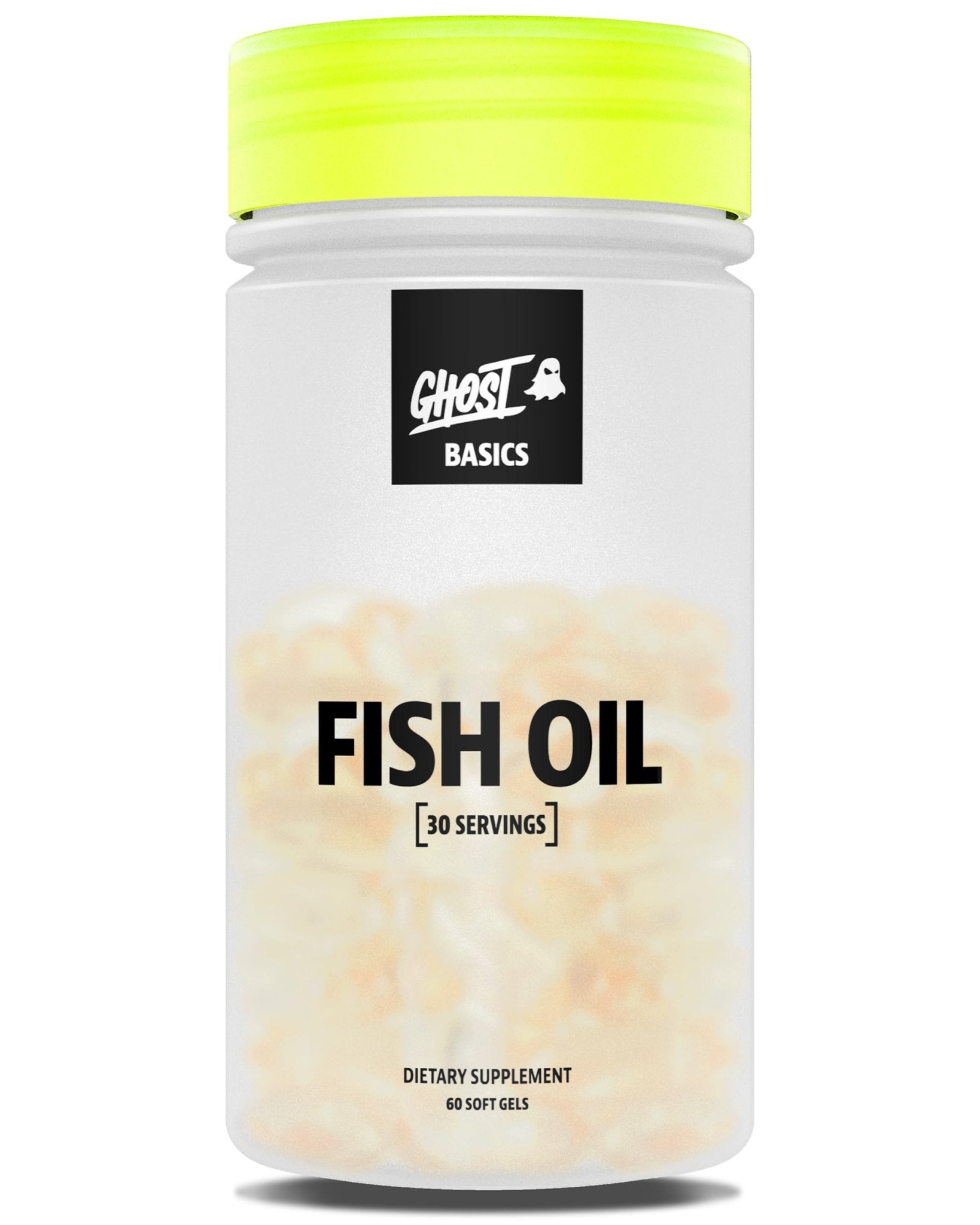 GHOST Basics Fish Oil Supplement, 3000MG Daily Omega 3 Fatty Acids with DHA & EPA for Brain, Heart Health & Immunity Support - Gluten-Free & Soy-Free - 60 Enteric Coated Softgels - TrustMedUSA