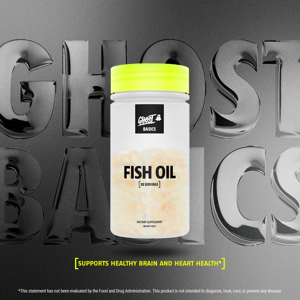 GHOST Basics Fish Oil Supplement, 3000MG Daily Omega 3 Fatty Acids with DHA & EPA for Brain, Heart Health & Immunity Support - Gluten-Free & Soy-Free - 60 Enteric Coated Softgels - TrustMedUSA