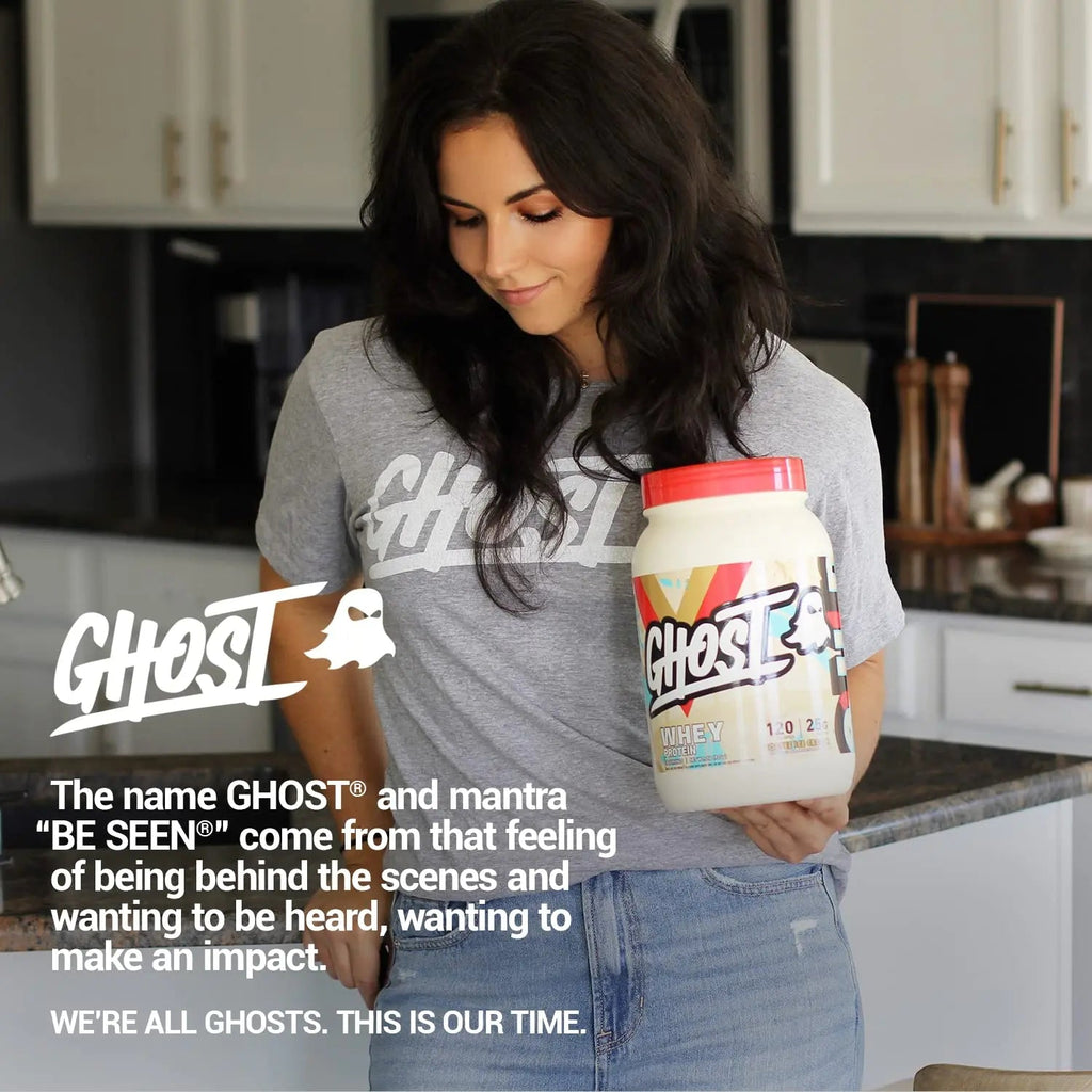 GHOST Whey Protein Powder, Coffee Ice Cream - 2LB Tub, 25G of Protein - Flavored Isolate - TrustMedUSA