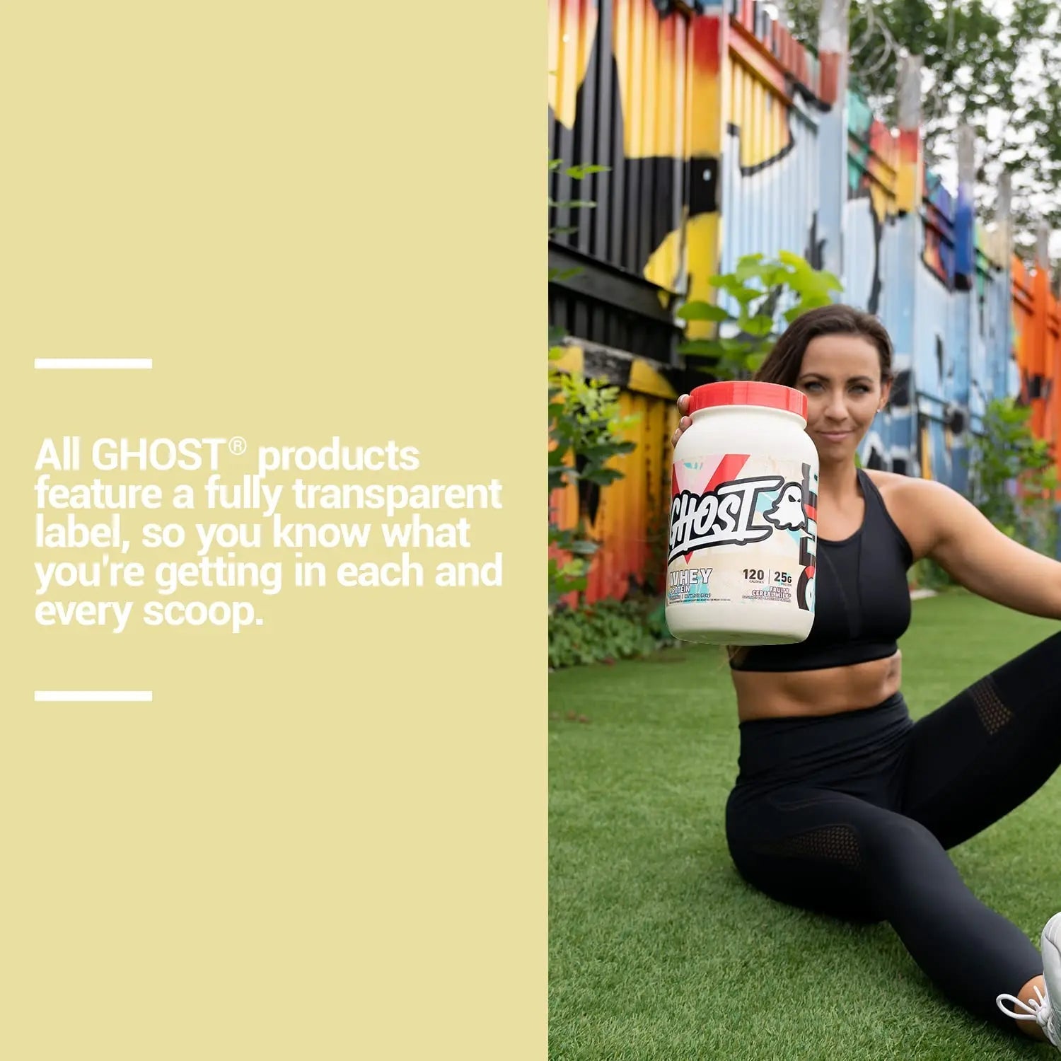 GHOST Whey Protein Powder, Fruity Cereal Milk - 2LB Tub, 25G of Protein - Flavored - TrustMedUSA
