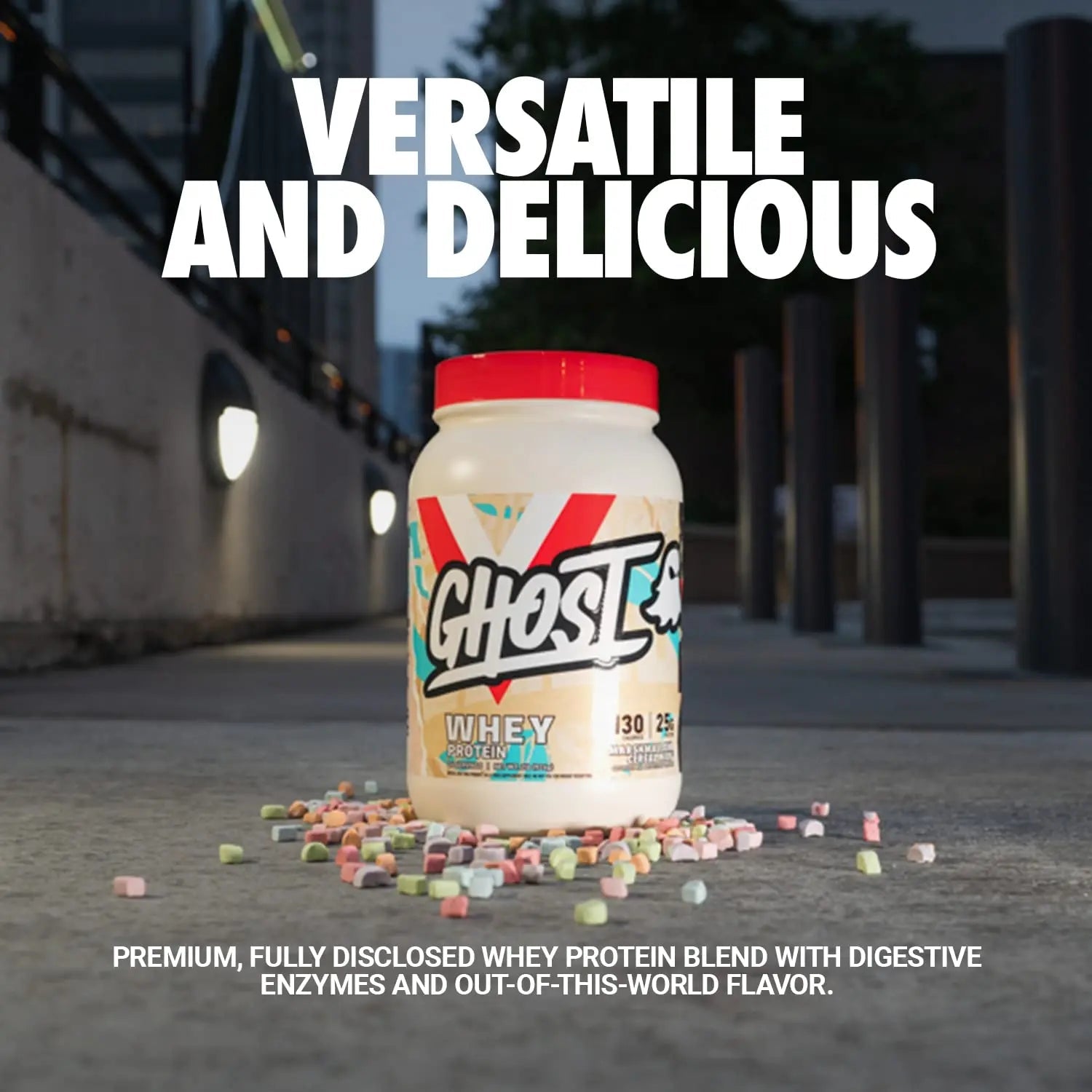 GHOST Whey Protein Powder, Marshmallow Cereal Milk - 2LB Tub, 25G of Protein - TrustMedUSA
