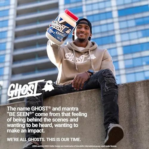GHOST Whey Protein Powder, Oreo - 2LB Tub, 25G of Protein - Cookies & Cream Flavored - TrustMedUSA