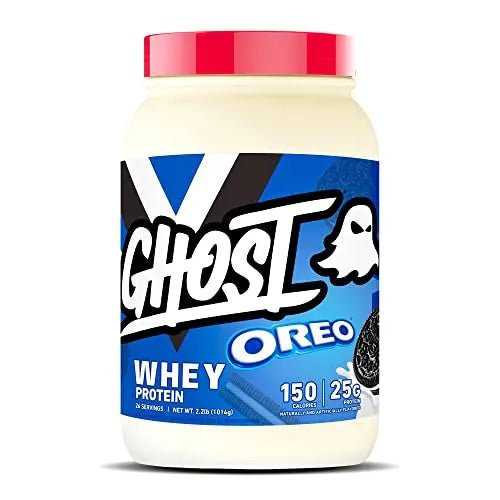 GHOST Whey Protein Powder, Oreo - 2LB Tub, 25G of Protein - Cookies & Cream Flavored - TrustMedUSA