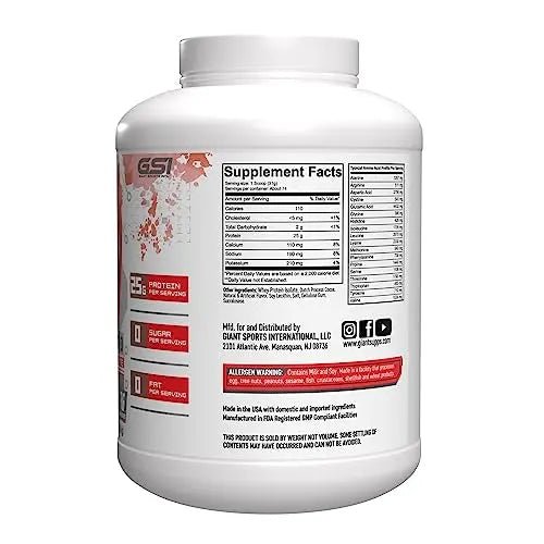 Giant Edge Series 100% Whey Protein Isolate - 25g Pure Whey Isolate - Zero Sugar - TrustMedUSA