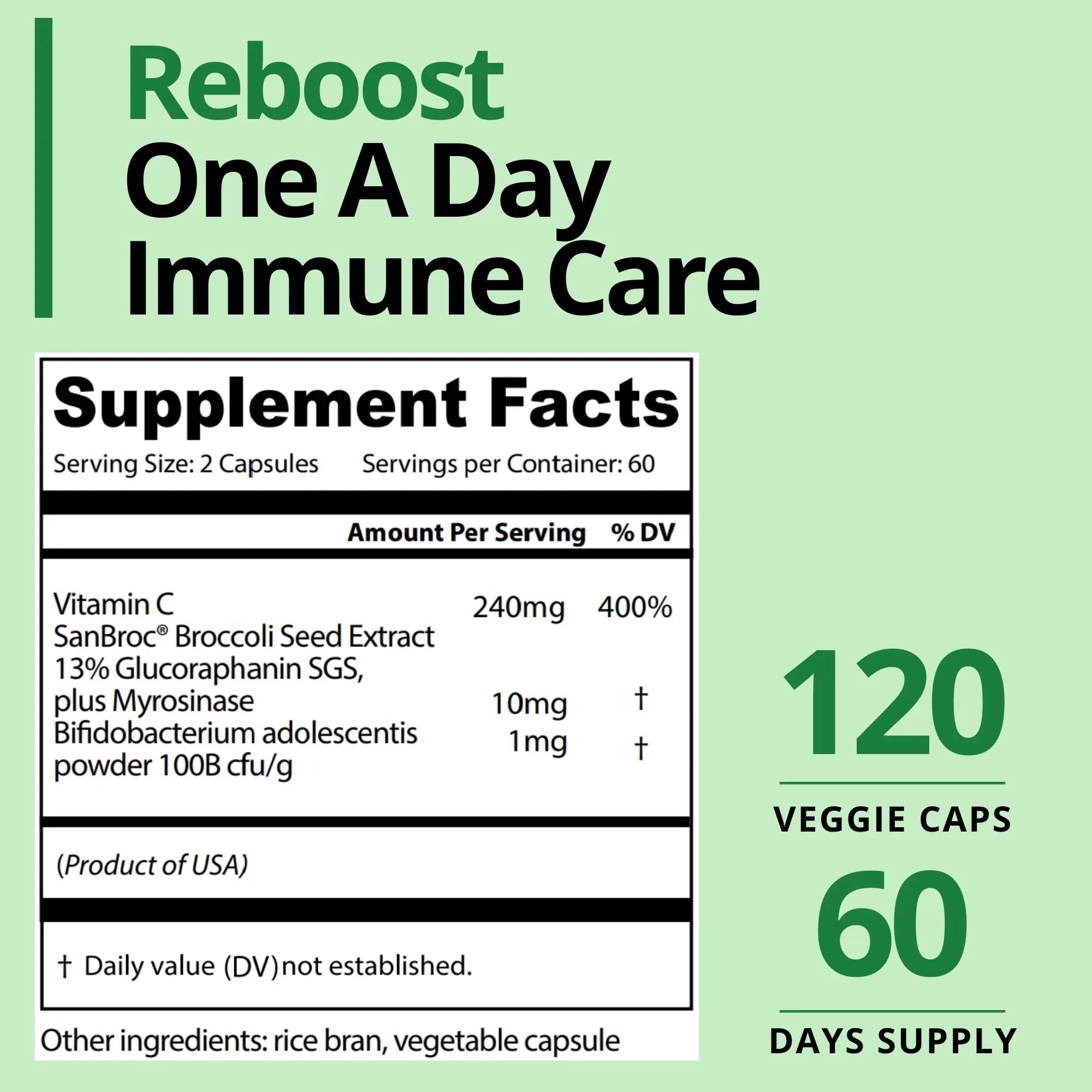 GIGANTIC Sulforaphane + Myrosinase 10mg (120 Capsules) - Includes Vitamin C - TrustMedUSA