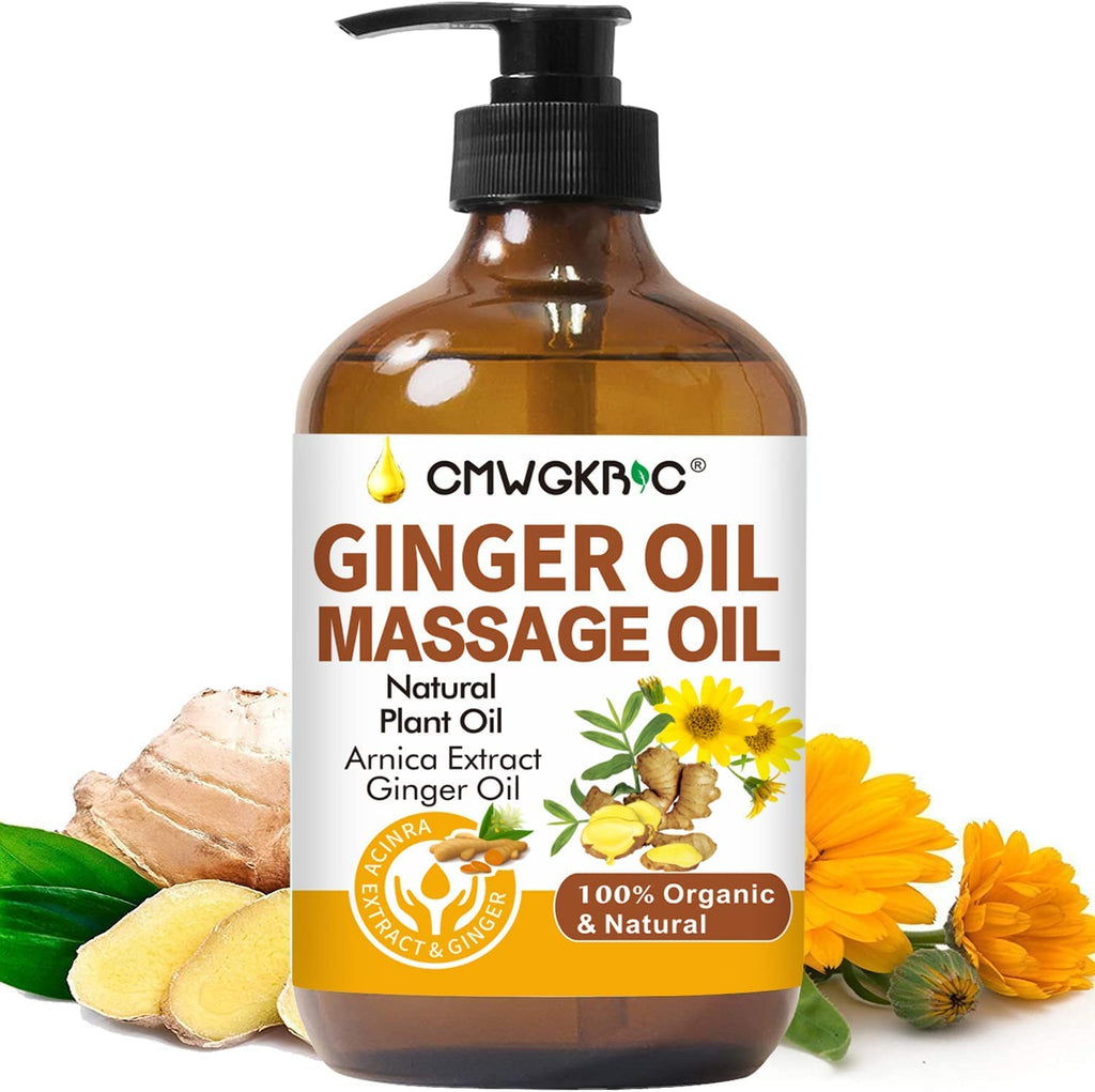Ginger Oil,Ginger Massage Oil for Lymphatic Drainage,Natural Body Oil for Skin,Arnica Oil,Sore Muslce Massage Oil,Spa Ginger Oil-Warming and Relaxing for Mothers Day Gifts for Wife,Fathers Day Gift - Maple Wellness Supplements