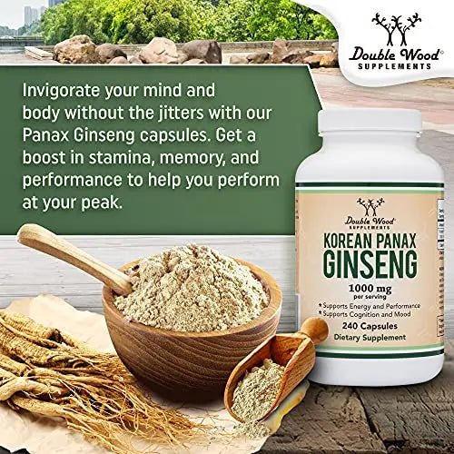 Ginseng Capsules (Korean Red Ginseng Extract, Panax Ginseng 10% Ginsenosides) - TrustMedUSA