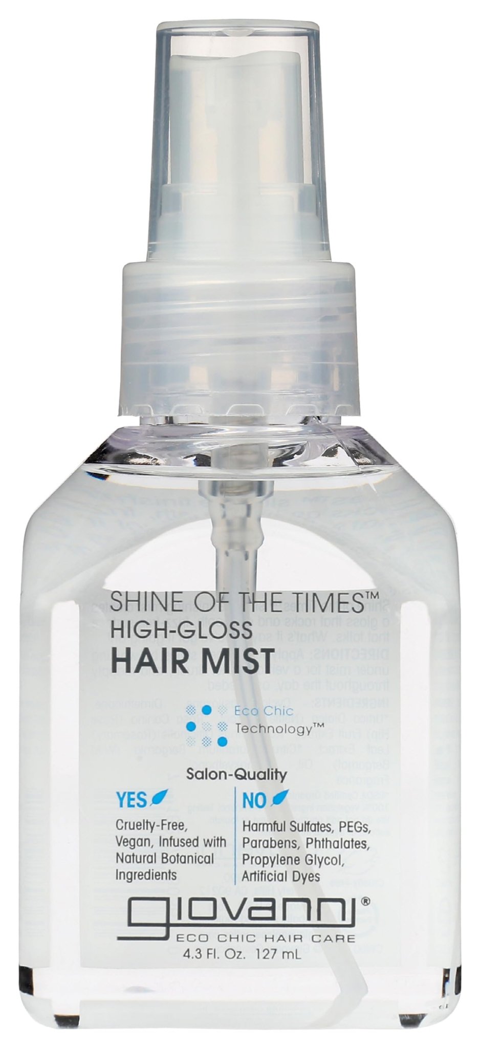 GIOVANNI Shine of the Times Finishing High-Gloss Hair Mist - Anti Frizz Hair Products, Color Safe, Salon Quality, Cruelty-Free, No Parabens, Infused with Natural Botanical Ingredients - 4.3 oz - TrustMedUSA