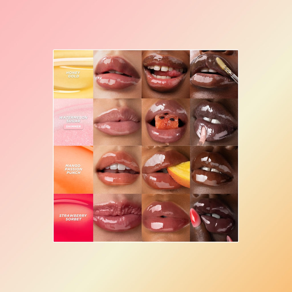 Gisou Honey Infused Hydrating Lip Oil, Nourishing Lip Moisturizer for Dry Lips (Watermelon Sugar) - TrustMedUSA