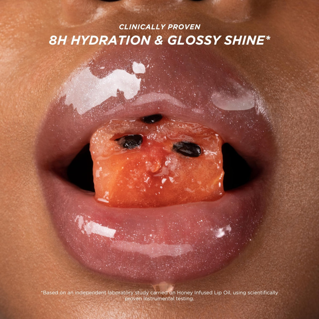Gisou Honey Infused Hydrating Lip Oil, Nourishing Lip Moisturizer for Dry Lips (Watermelon Sugar) - TrustMedUSA